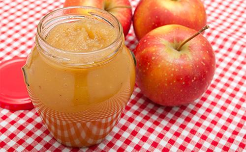 Applesauce in a jar