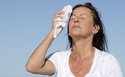 Woman trying to cool