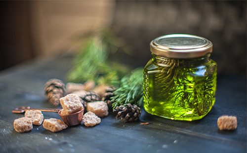 Pine cone syrup