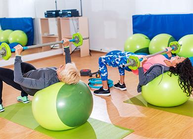 Fitness ball exercises