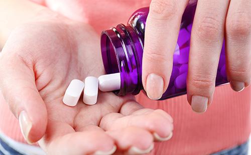 Pills in the palm of your hand