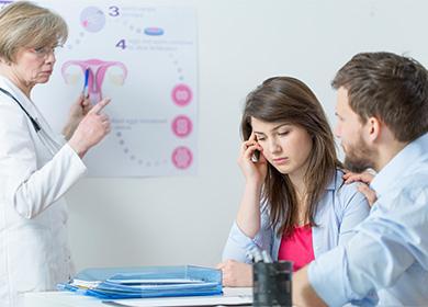 Young couple at the gynecologist