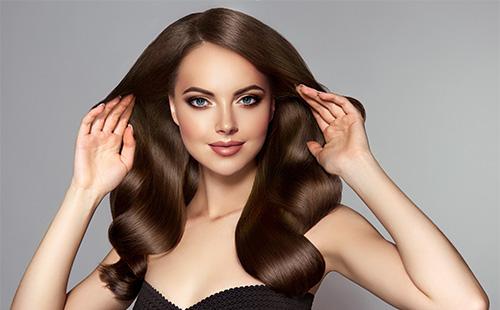 Brunette with beautiful hair