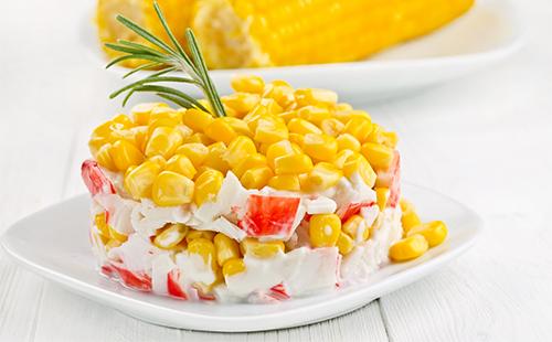 Beautiful crab stick salad