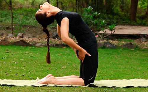 Pilates woman on the mat
