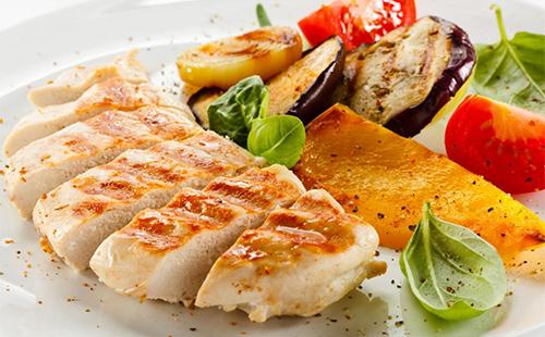 Baked fish with vegetables