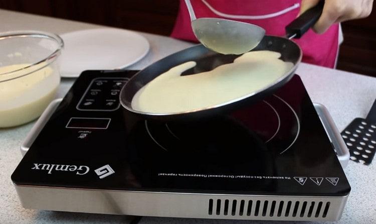 Pancakes can be fried without vegetable oil, as it is in the dough.