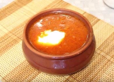 Cooking delicious borsch with beans according to a step-by-step recipe with a photo.