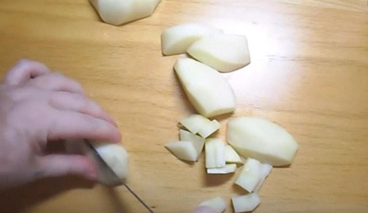 We also cut potatoes.