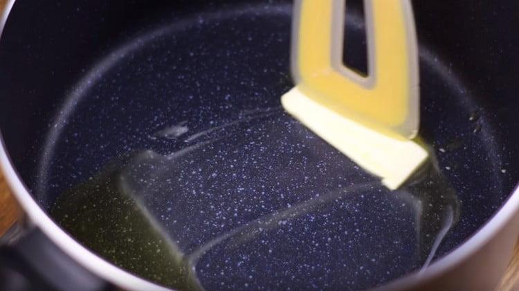 Pour the vegetable into the stewpan and add the butter.