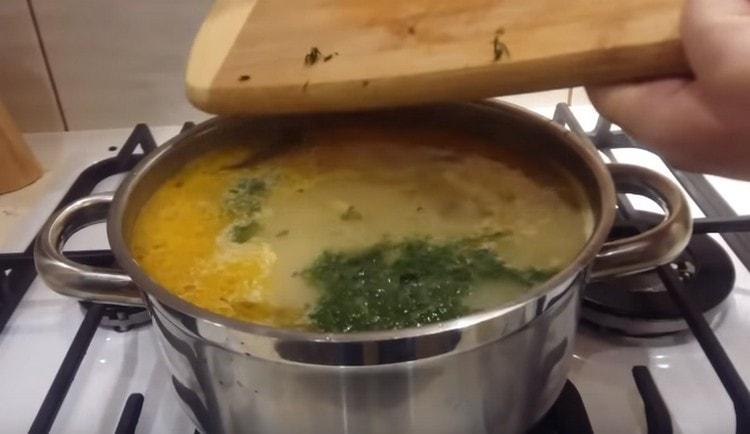 You can also add chopped greens to the dish.