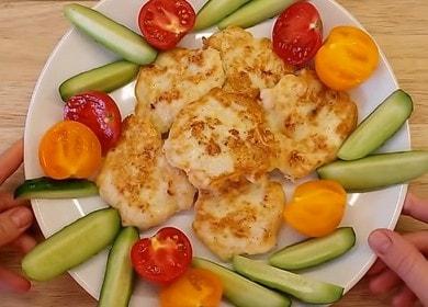 Cooking tender chicken breast cutlets according to the recipe with step by step photos.