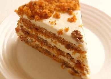 Original carrot cake: a classic recipe with a photo.