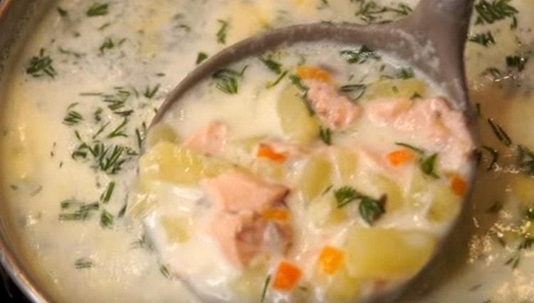 Finely chopped dill can be added to the finished dish.