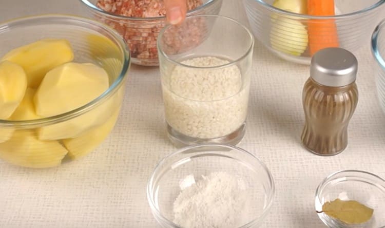 Rice should be washed and left soaked in water.