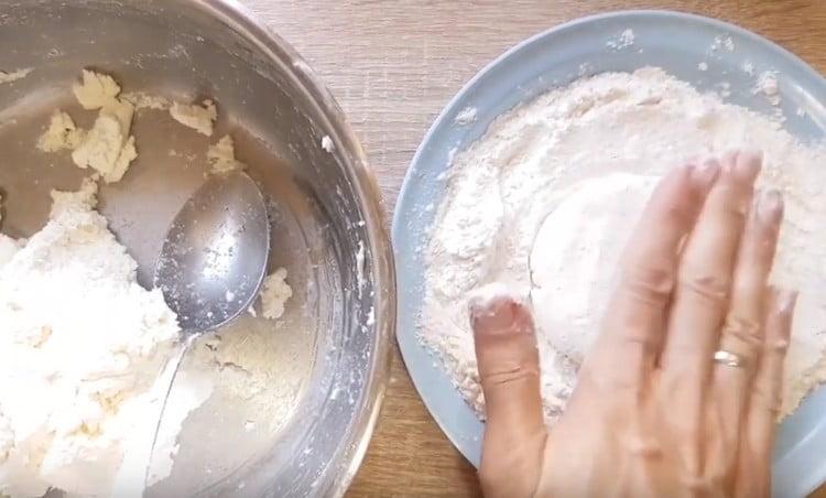 Bake products in flour before frying.