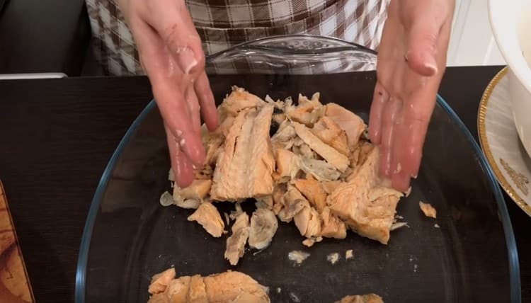 Especially a lot of pulp can be obtained from the tail of trout.