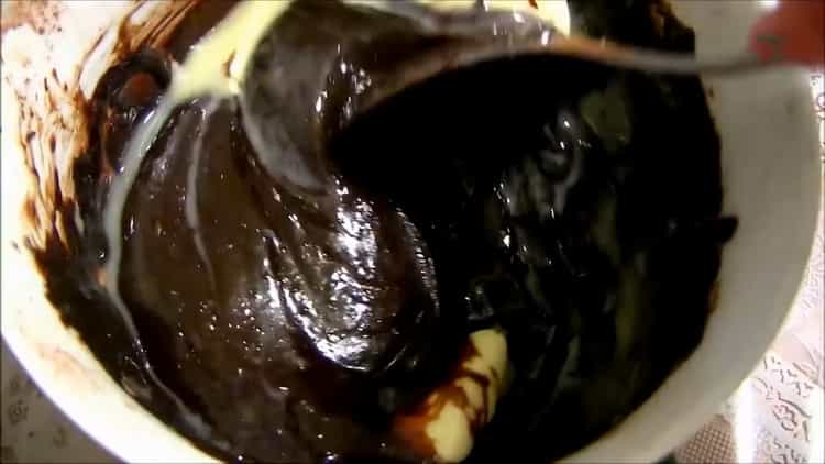 To make a cake, bird milk with semolina and lemon add butter to the icing