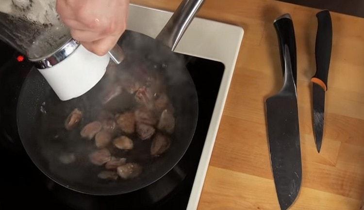 When the hearts turn red, add water to them.