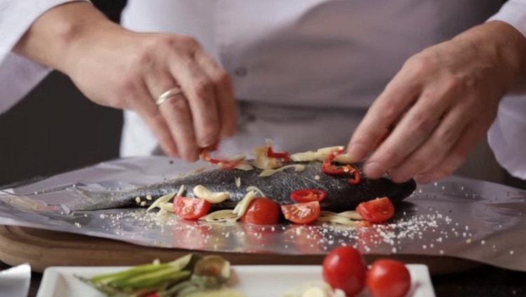 Add galangal root and chili pepper.