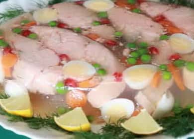 Fish fillet with gelatin - recipe with salmon