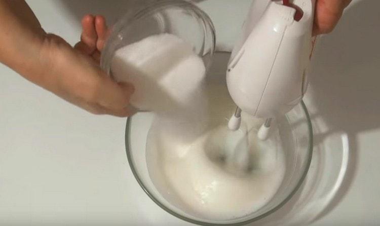 Beating the mass, we introduce sugar into the proteins.