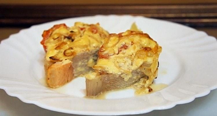 Sprinkle steaks with cheese, bake coho salmon in the oven, as shown in the recipe.