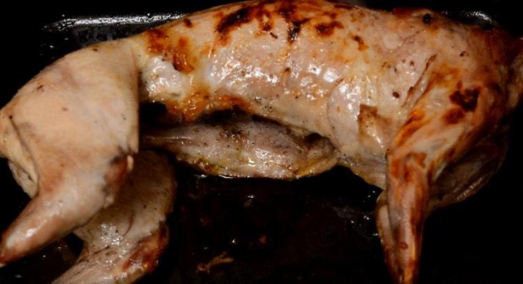 Our rabbit in white wine is ready.