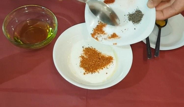 Add the seasoning for the chicken.