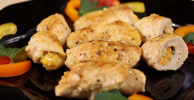 Such chicken rolls with cheese will certainly appeal to everyone who tries them.