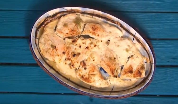 The dish will be baked for 30-40 minutes.