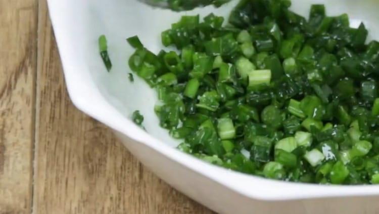 Knead the onion and salt a bit to make the juice stand out.