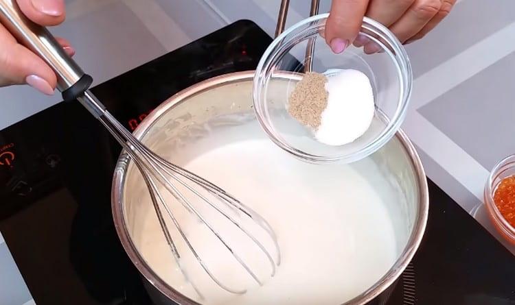 Add pepper and salt.