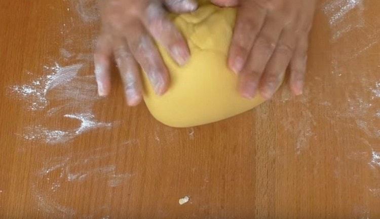 The dough should not be very tight.