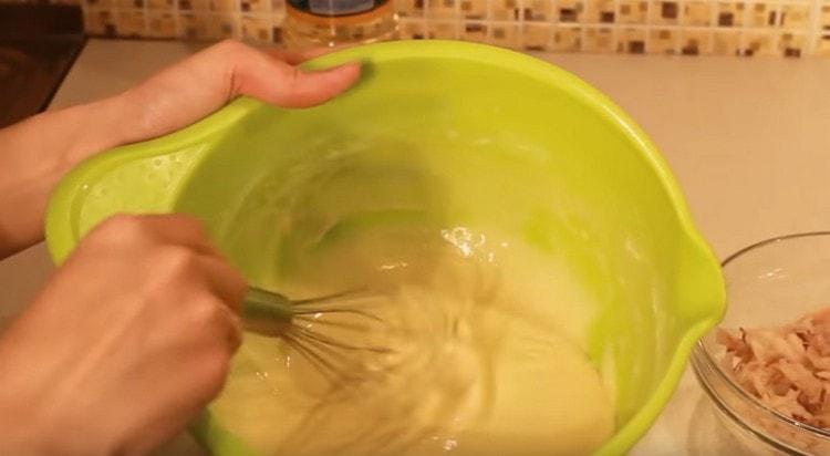 The batter should be pretty thick.