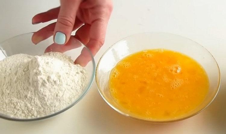 We also prepare a bowl with flour.