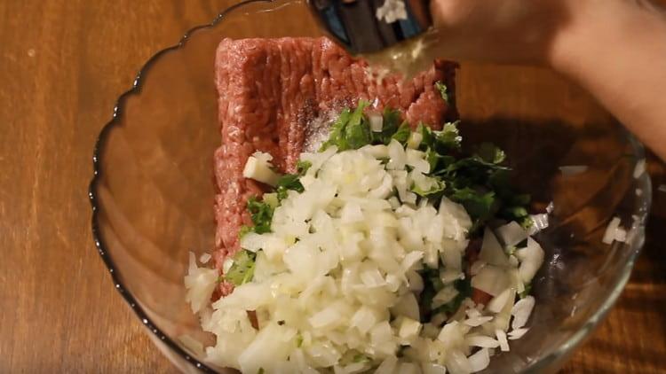 Squeeze garlic for flavor.