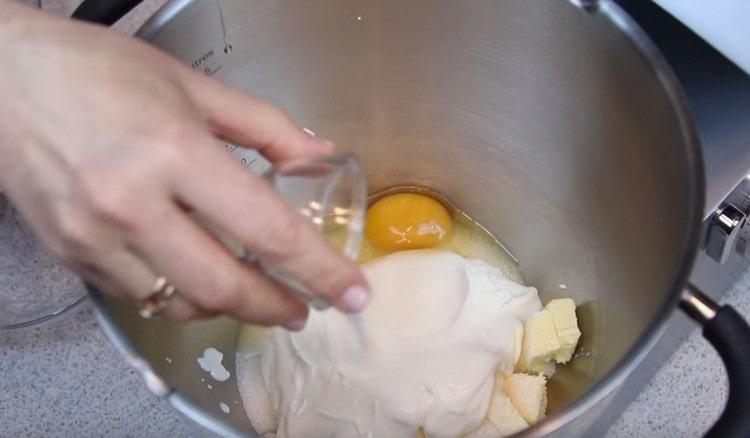 Add the egg and salt as well.