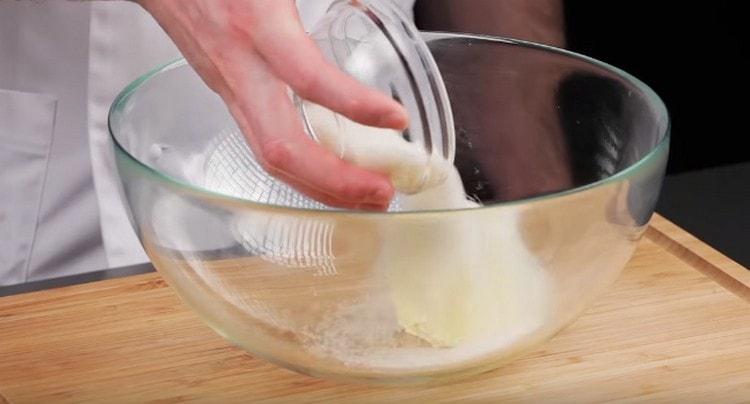 Add sugar to the butter.