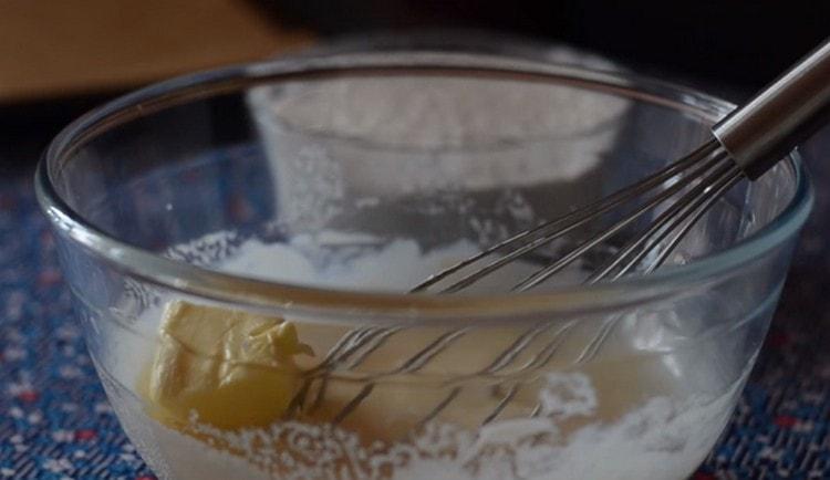 We also add soda and softened butter.