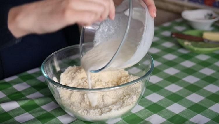 We combine liquid components with dry ones.