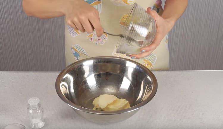 Put the softened butter in a bowl.