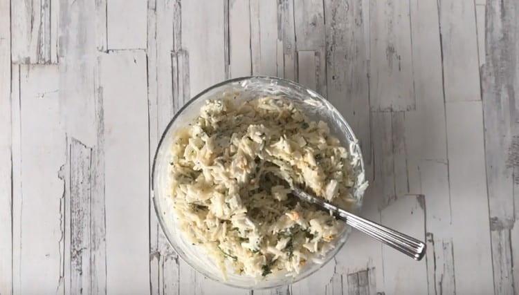 Add salt and pepper to taste, mix.