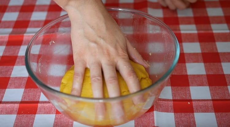 Such a dough should be sent to the refrigerator.