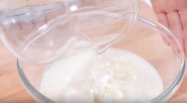 Add water and knead the dough.