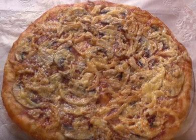 How to learn how to cook delicious pizza with chicken and mushrooms