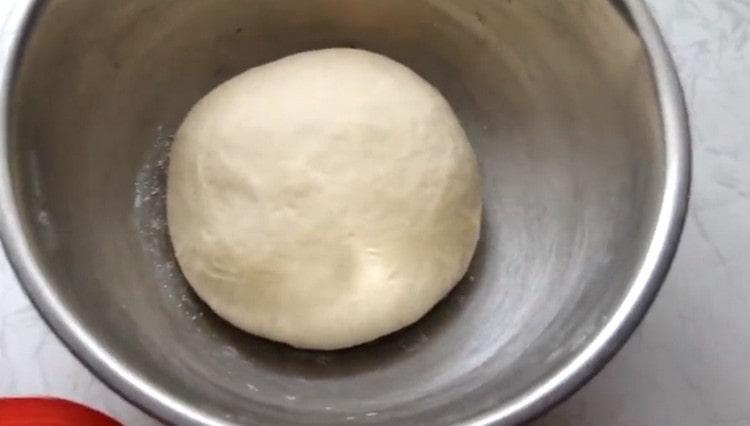 We put the dough in a warm place so that it rises.