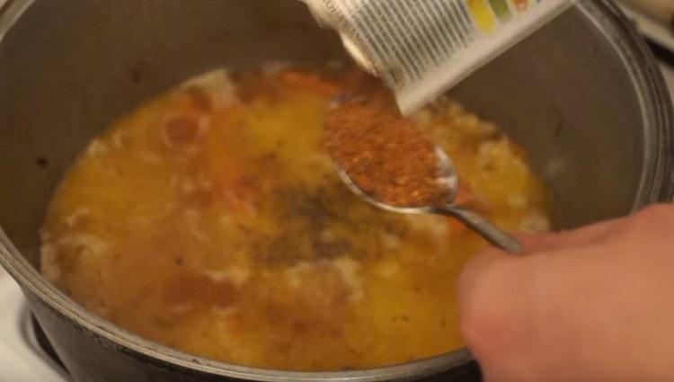 Add all the necessary spices, salt.