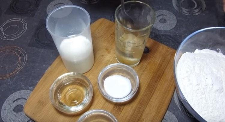 Dissolve salt in water.