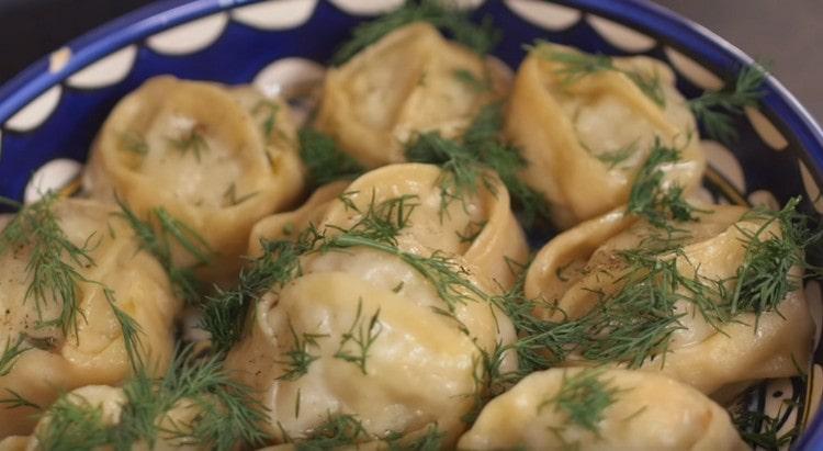 Try this recipe and you cook juicy manti with meat.